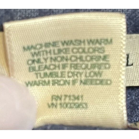 LL BEAN Chamois Shirt Traditional Fit Flannel Mens XL Blue Gorp Outdoor Cabin - Picture 7 of 7